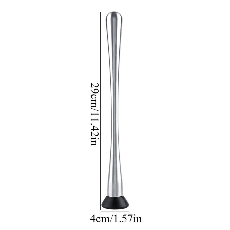 Aramox Long Stainless Steel Cocktail Muddler, 11inch Professional Drink Muddler Bar Cocktail Muddler Fruit Mixer DIY Drink Wine Barware Tool - Image 5